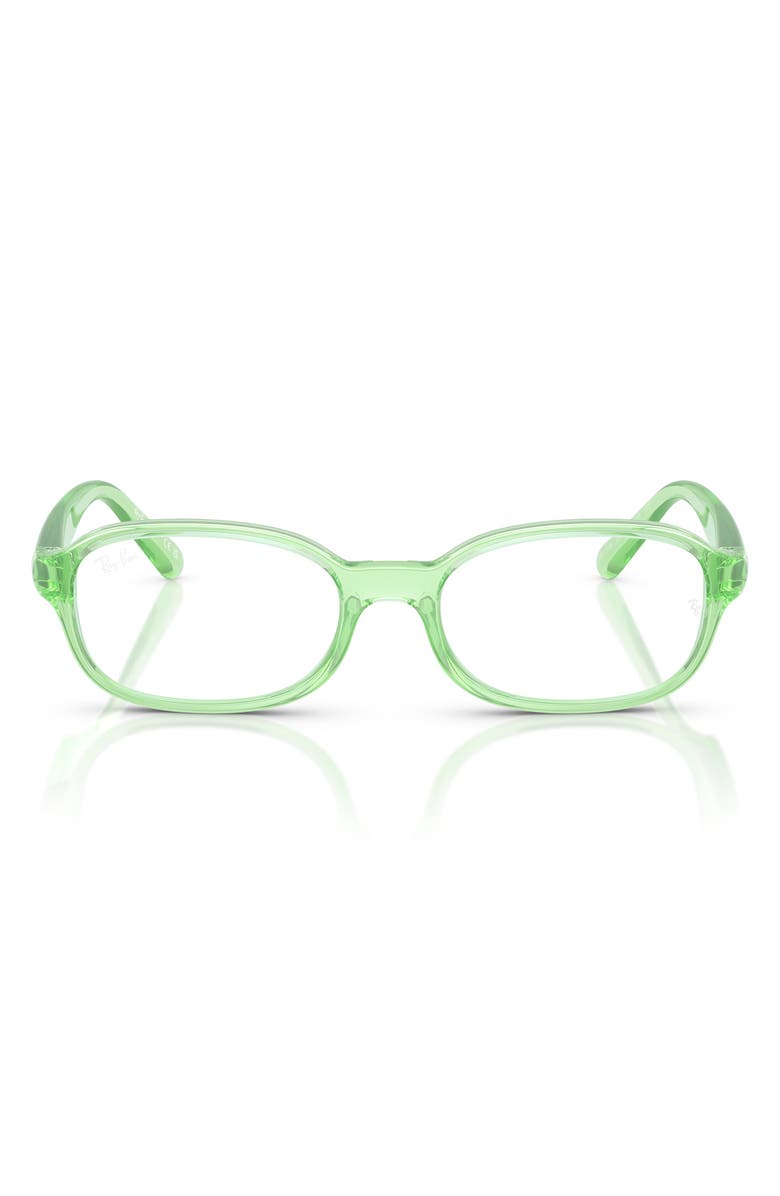 Ray-Ban Kids' 44mm Small Pillow Optical Glasses, Main, color, Transparent Green