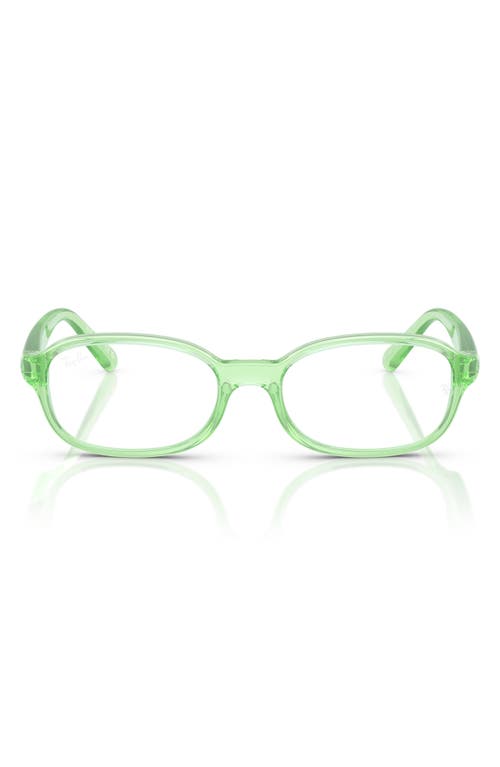 Ray Ban Ray-ban Kids' 46mm Small Pillow Optical Glasses In Transparent Green