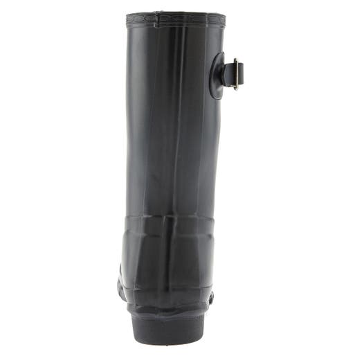 Hunter 'original Short' Gloss Rain Boot In Black