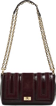 Anya Hindmarch Mortimer Paneled Patent Leather & Suede Crossbody Bag