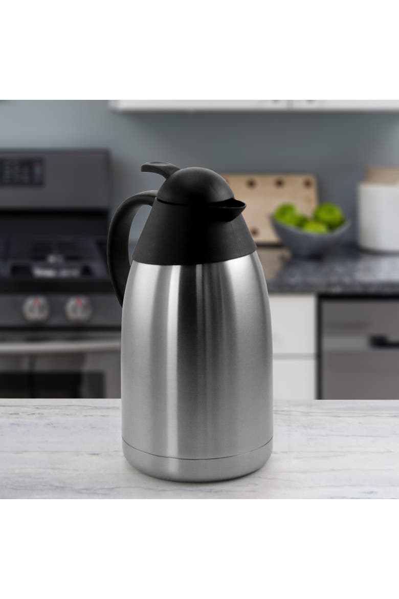 2.11 Quart Stainless Steel Thermal Beverage Carafe for Coffee and Tea, Alternate, color, Silver