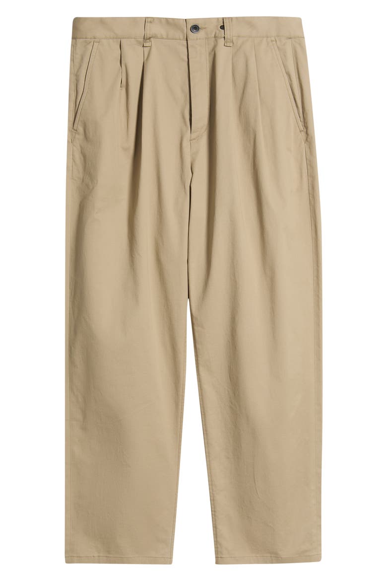 Baggy Pleated Twill Chinos, Main, color, WTAUP