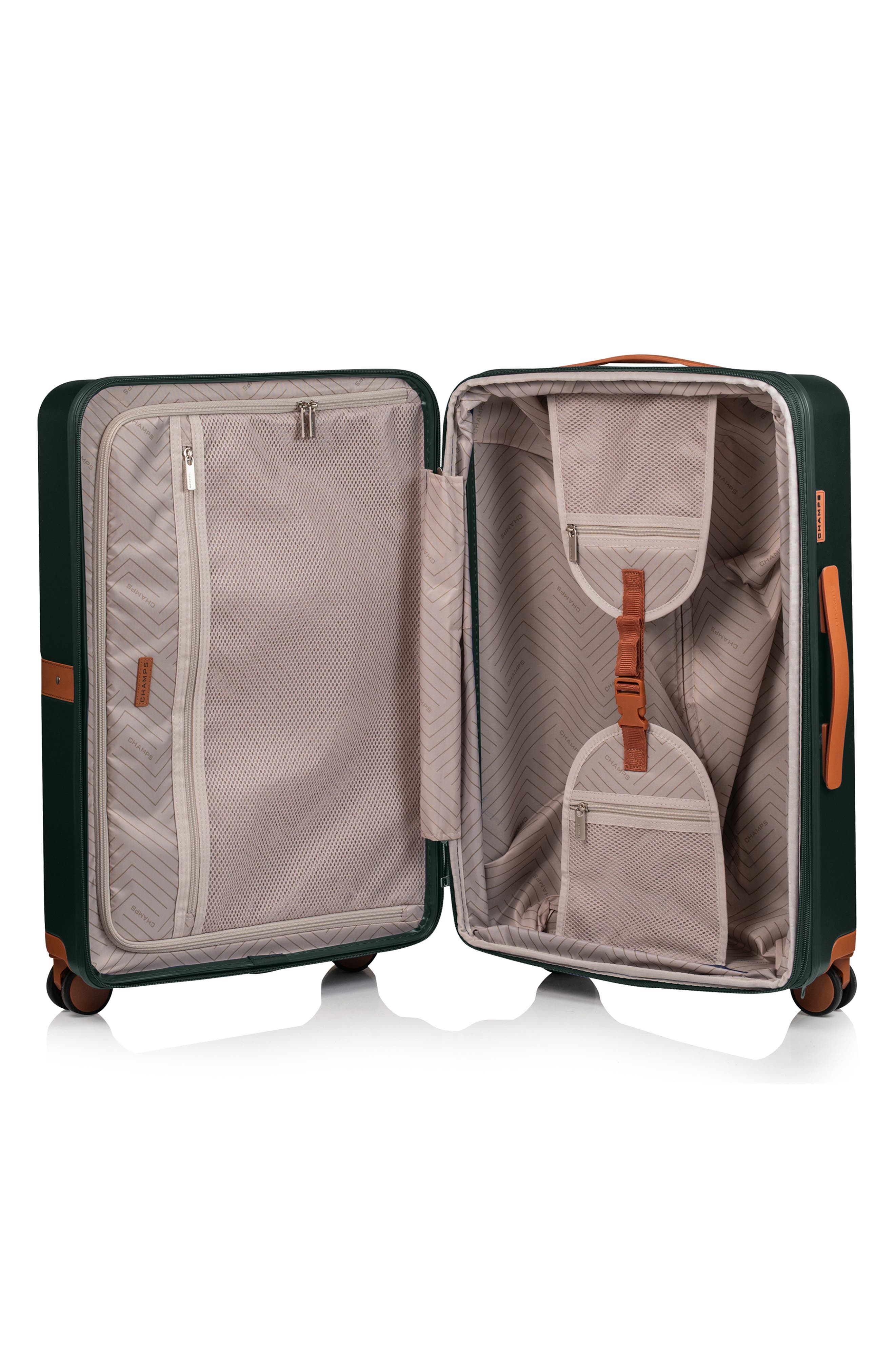 CHAMPS Vintage II 26.5-Inch Hardside Spinner Luggage, Alternate, color, Green