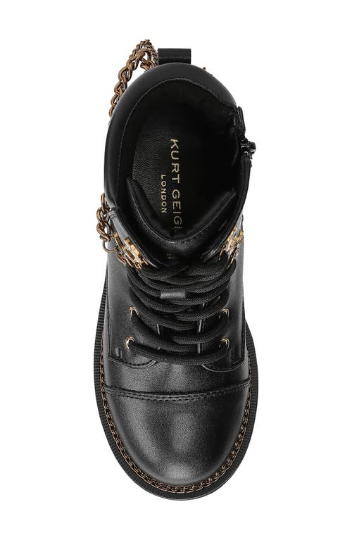 Kurt Geiger London Kids' Chain Combat Boot In Brown