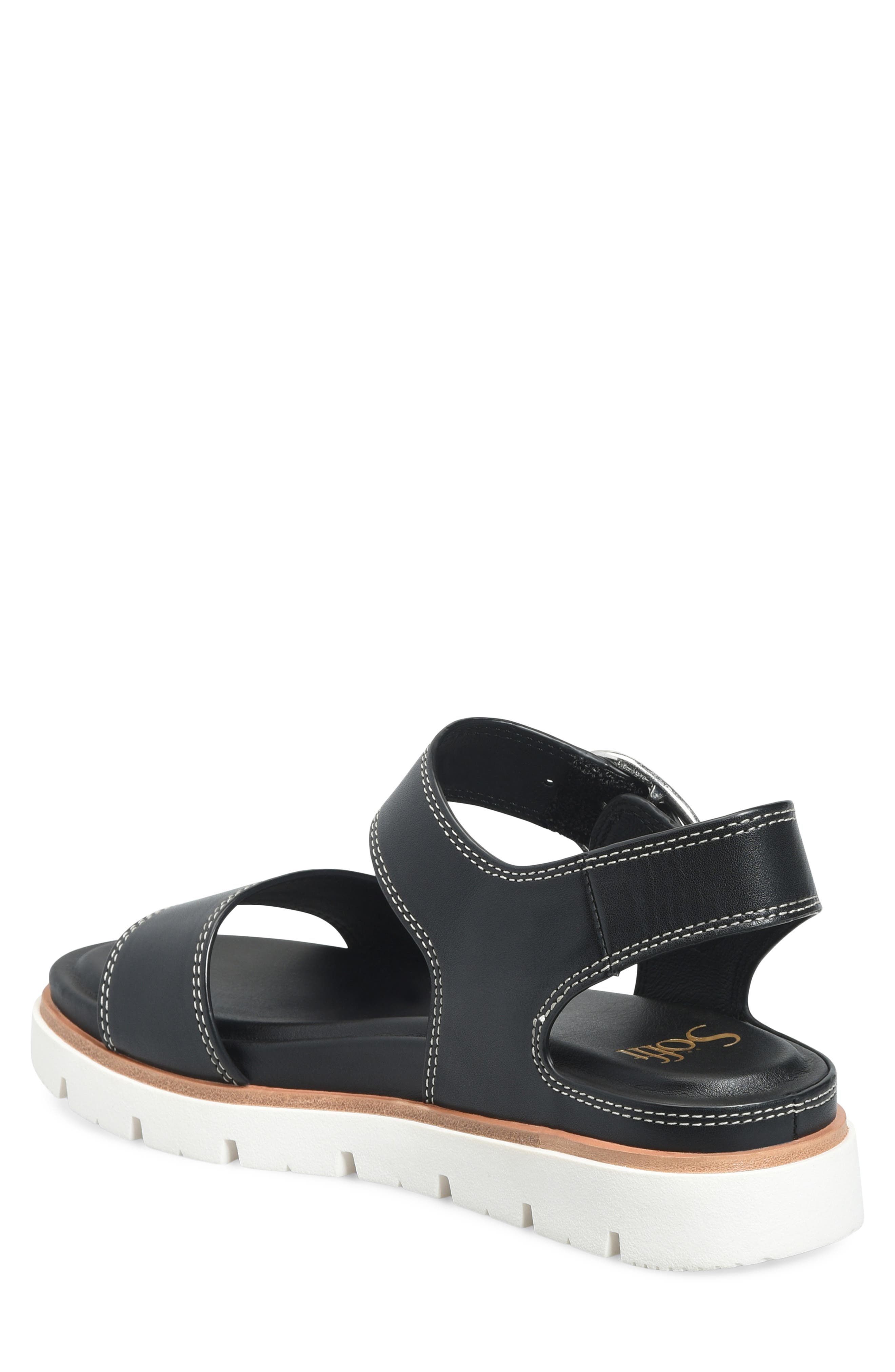 Söfft Gweneth Ankle Strap Platform Sandal, Alternate, color, Black