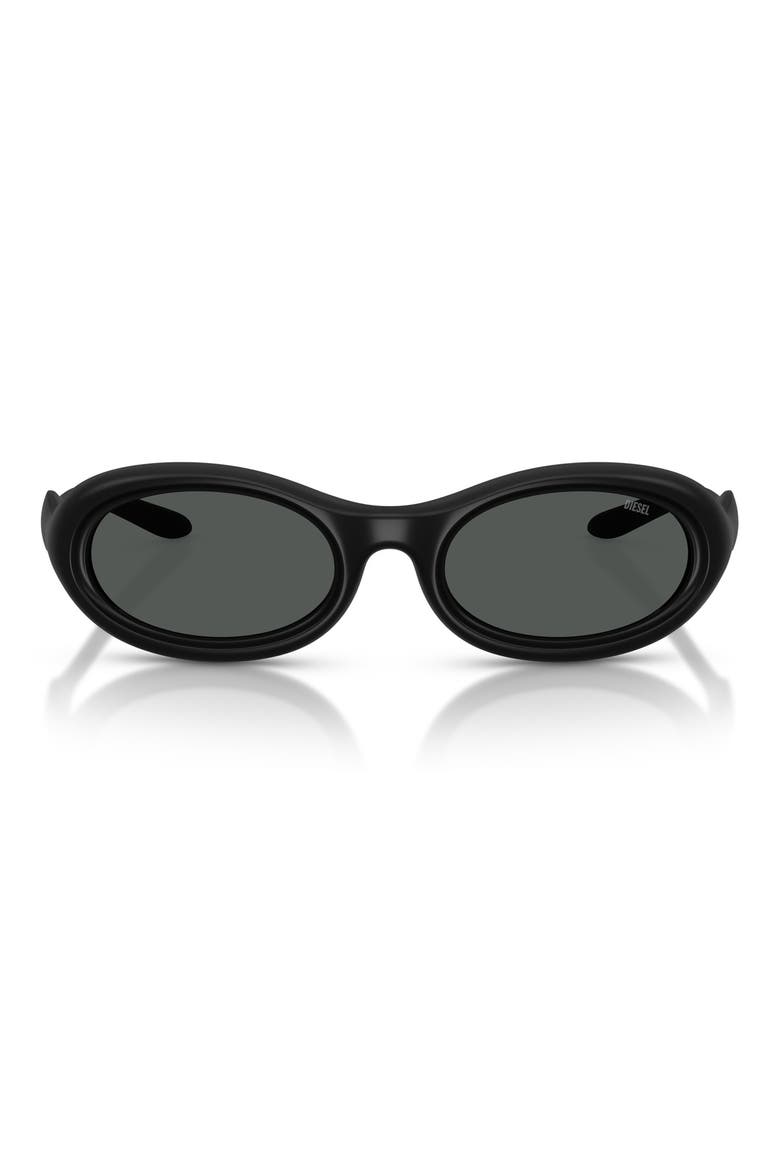 DL3011U 51mm Oval Sunglasses, Main, color, MATTE BLACK / DARK GREY
