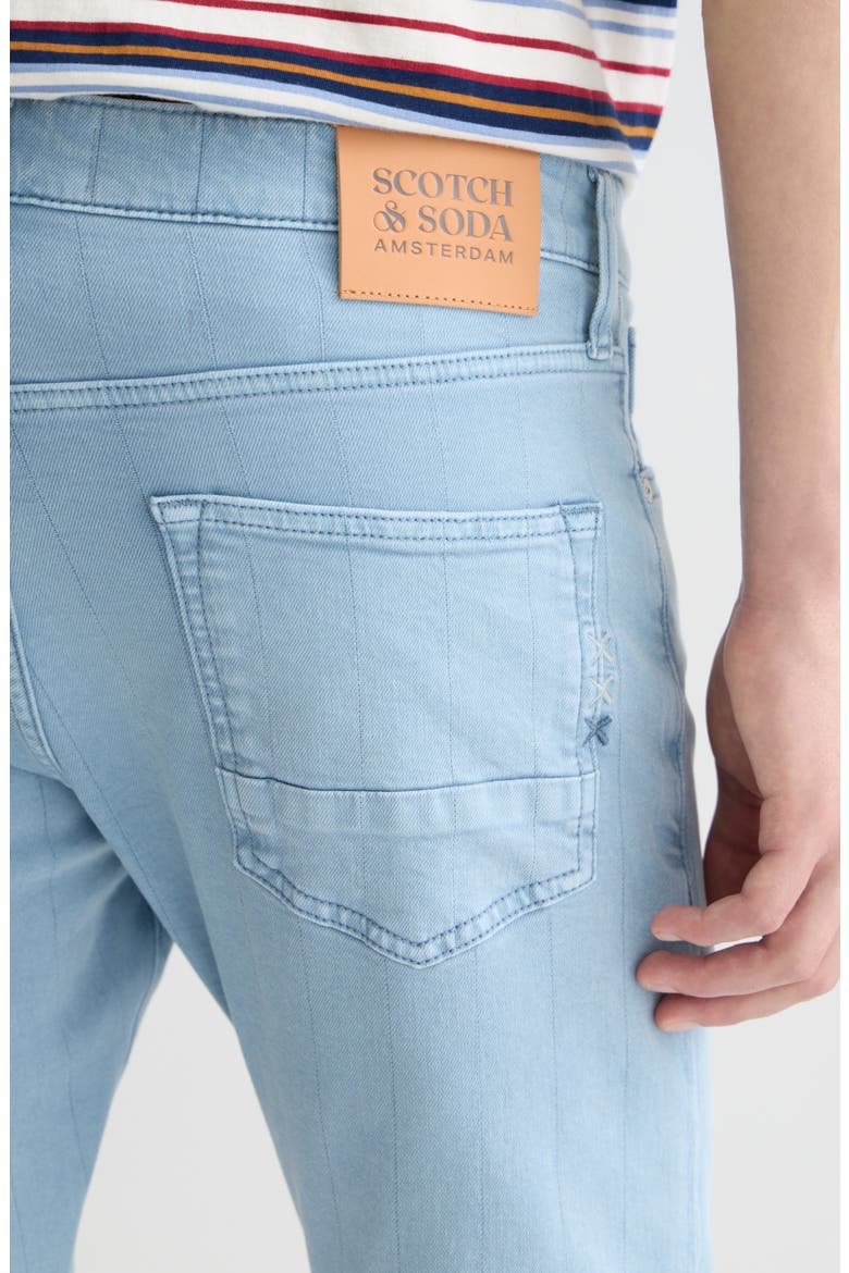Ralston Regular Fit Slim Pinstripe Jeans, Alternate, color, FADED DENIM