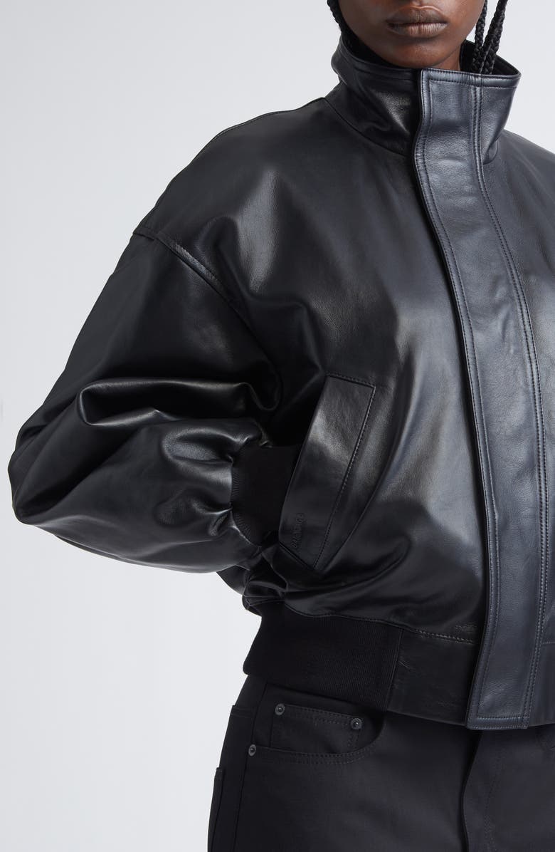 Oversize Lambskin Leather Jacket