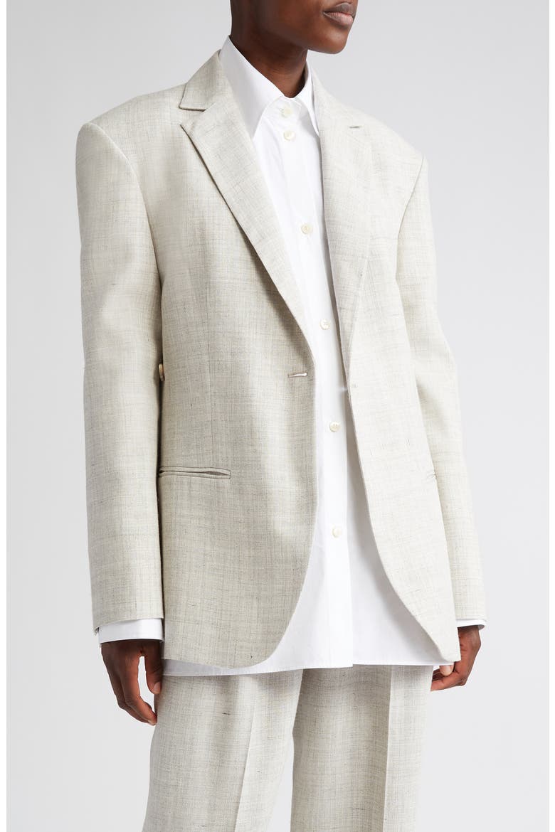 Overlap Blazer, Main, color, STONE MELANGE