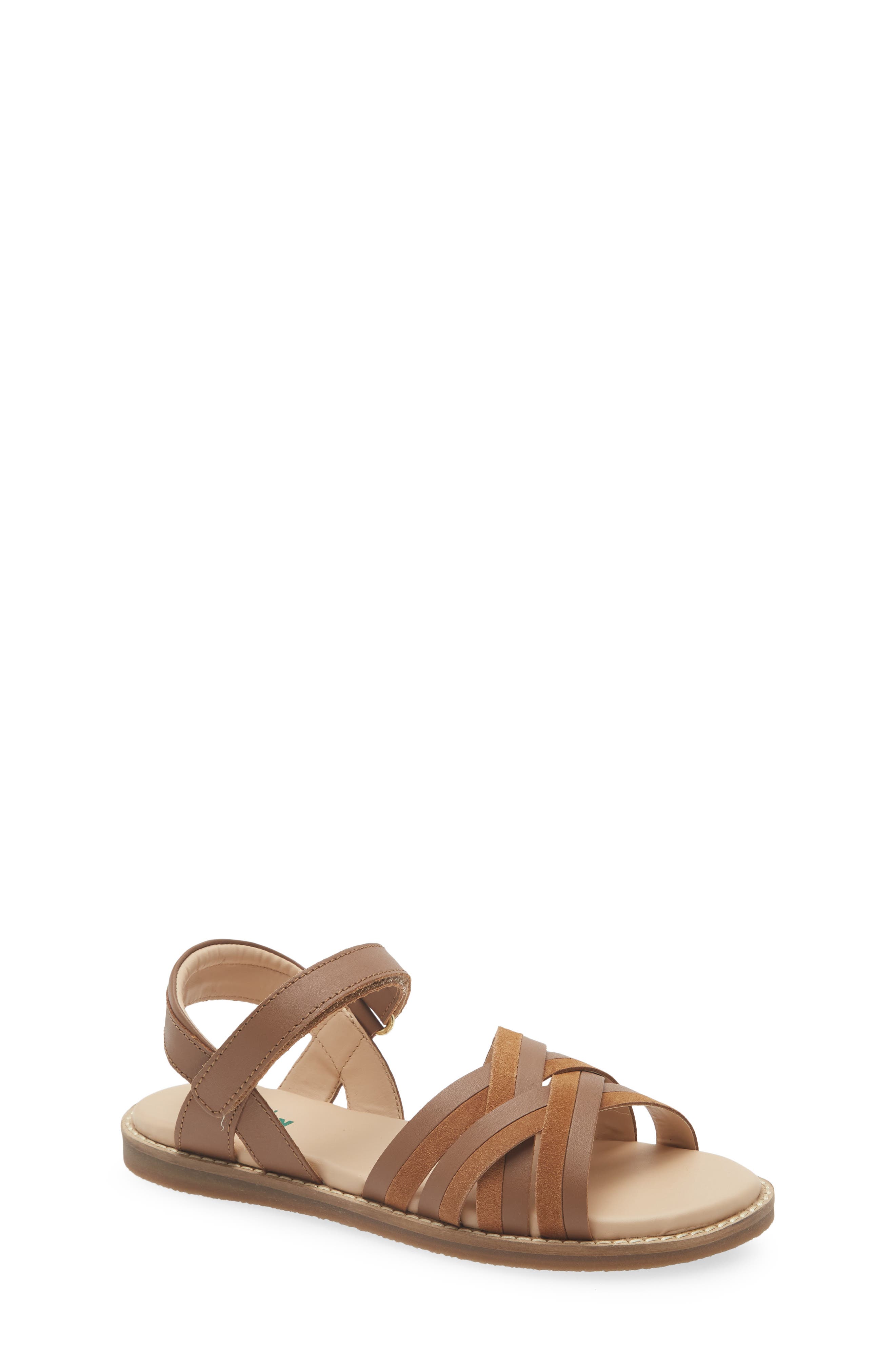 Boden Kids' Ankle Strap Sandal, Main, color, Tan