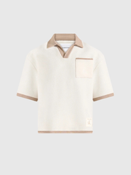 Manière De Voir Brice Boxy Crochet Detail Polo Shirt