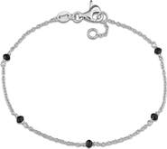 DELMAR Black Diamond Bead Station Bracelet