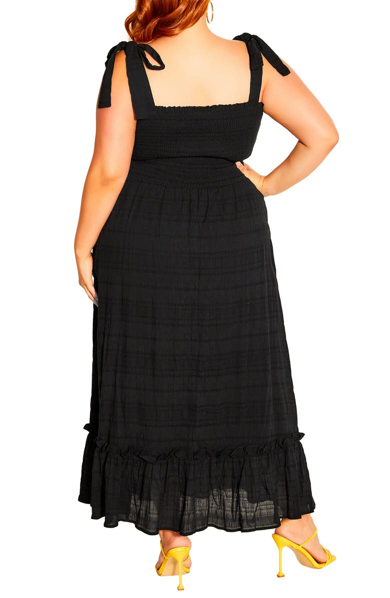 City Chic Summer Tie Maxi Dress, Alternate, color, 