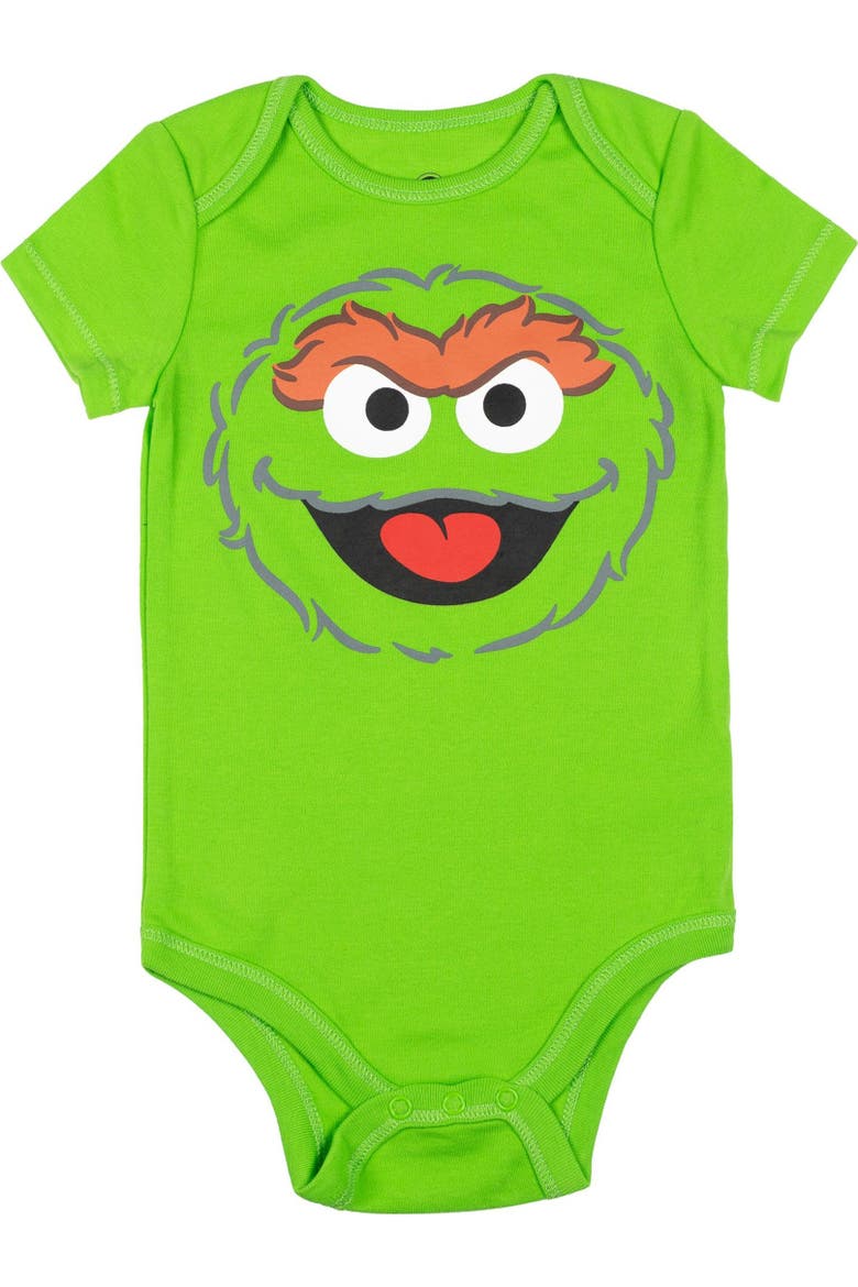 5-Pack One Piece Short Sleeve Bodysuits, Alternate, color, Red Blue Green Yellow