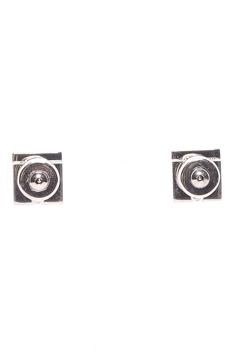 4G Stud Earrings, Alternate, color, SILVERY