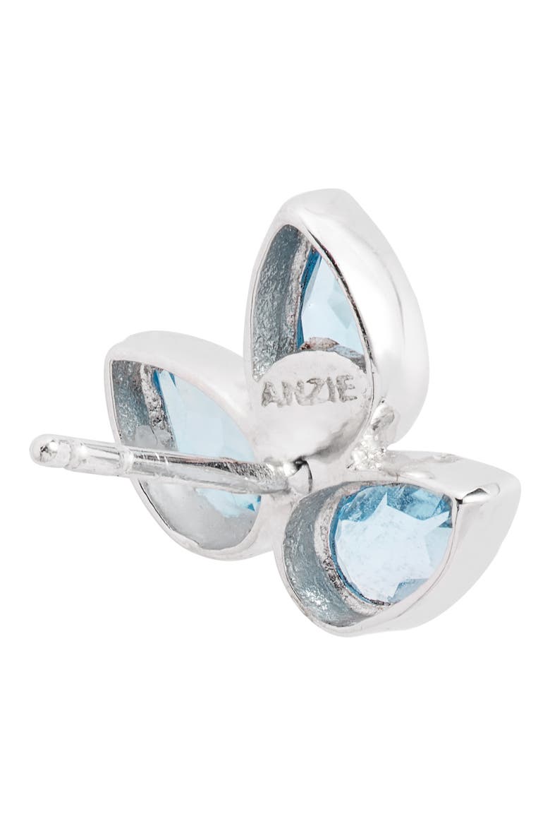 Micro Bouquet White Topaz Post Earrings, Alternate, color, BLUE TOPAZ