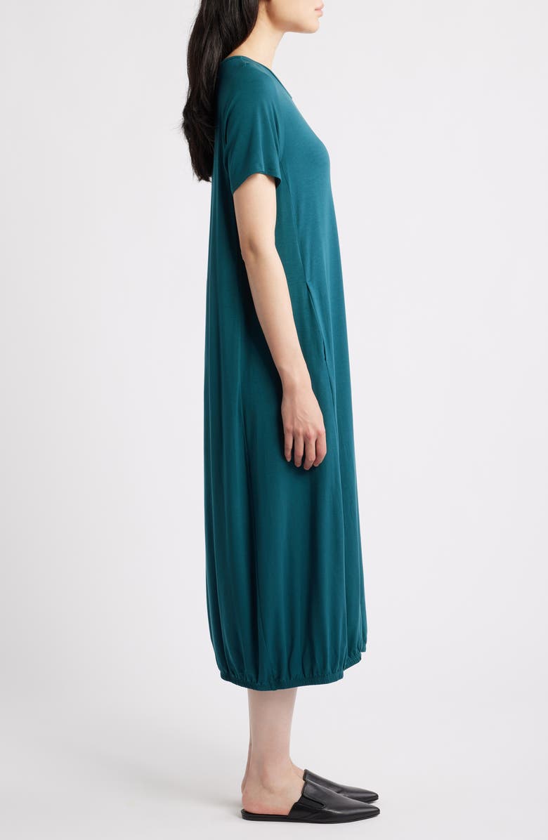 Eileen Fisher Stretch Jersey Lantern Shift Dress, Alternate, color, Aegean