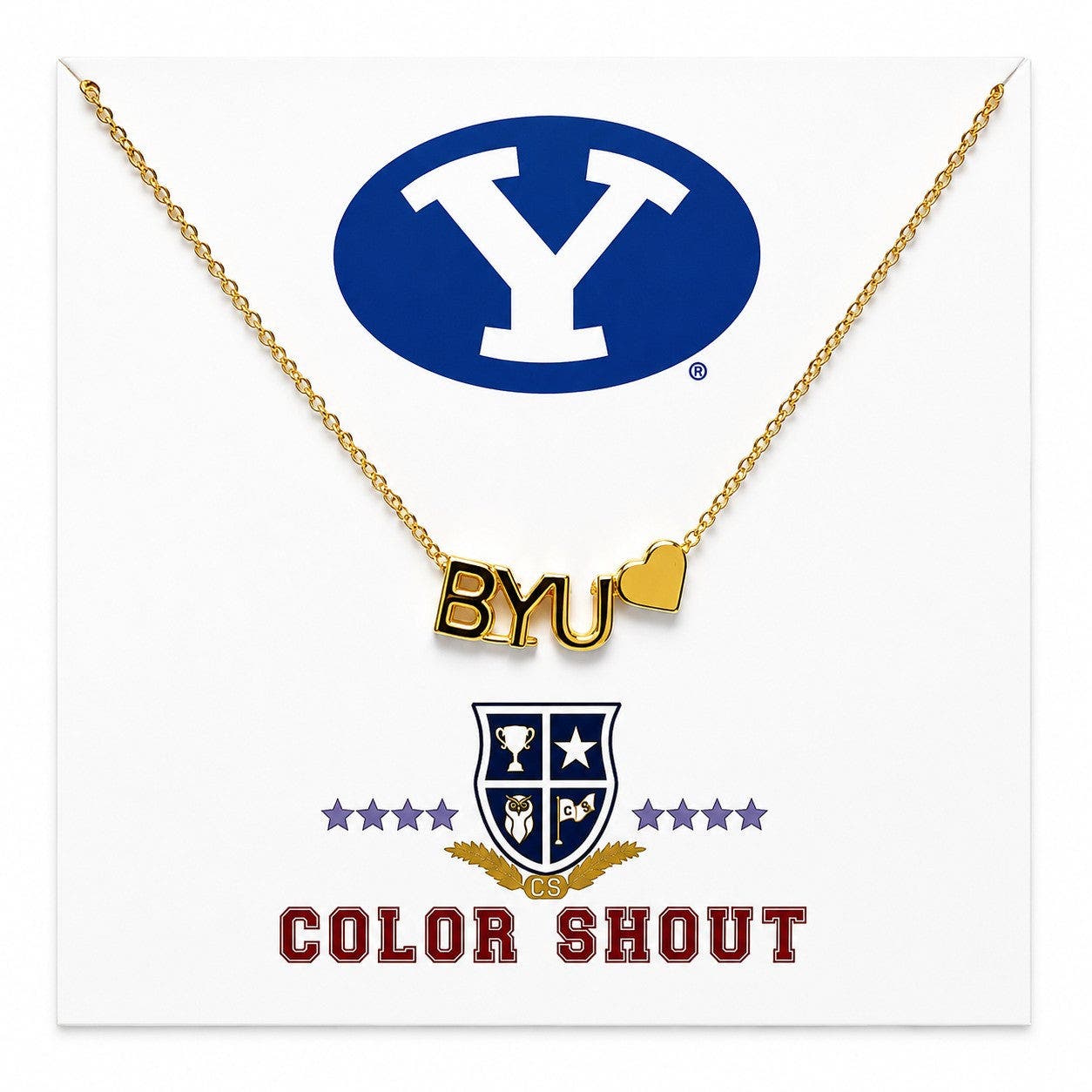 Color Shout Brigham Young University Heart Necklace (Women) | Nordstrom