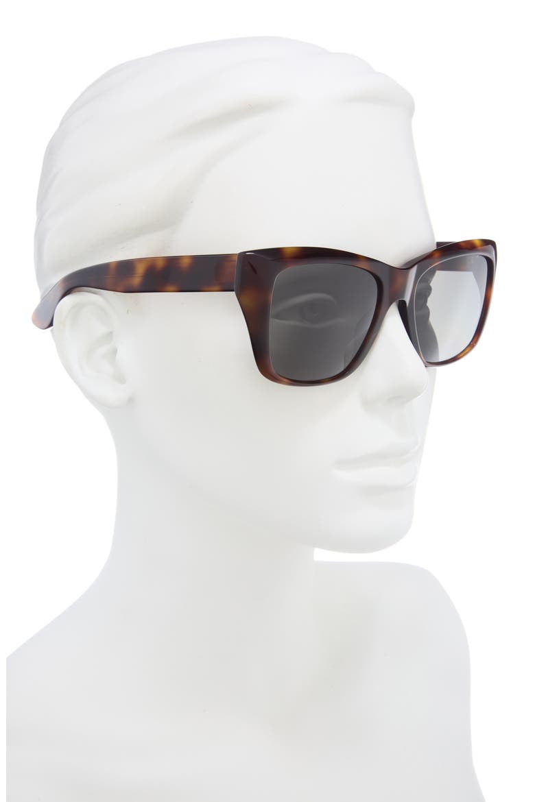 SL 923 55mm Square Cat Eye Sunglasses, Alternate, color, HAVANA