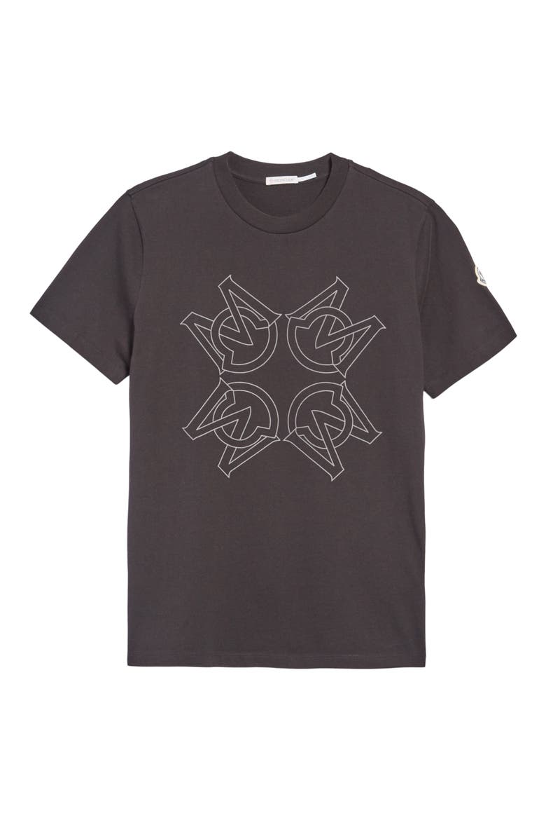 Interlocking Logo Cotton Graphic Tee, Alternate, color, BLACK