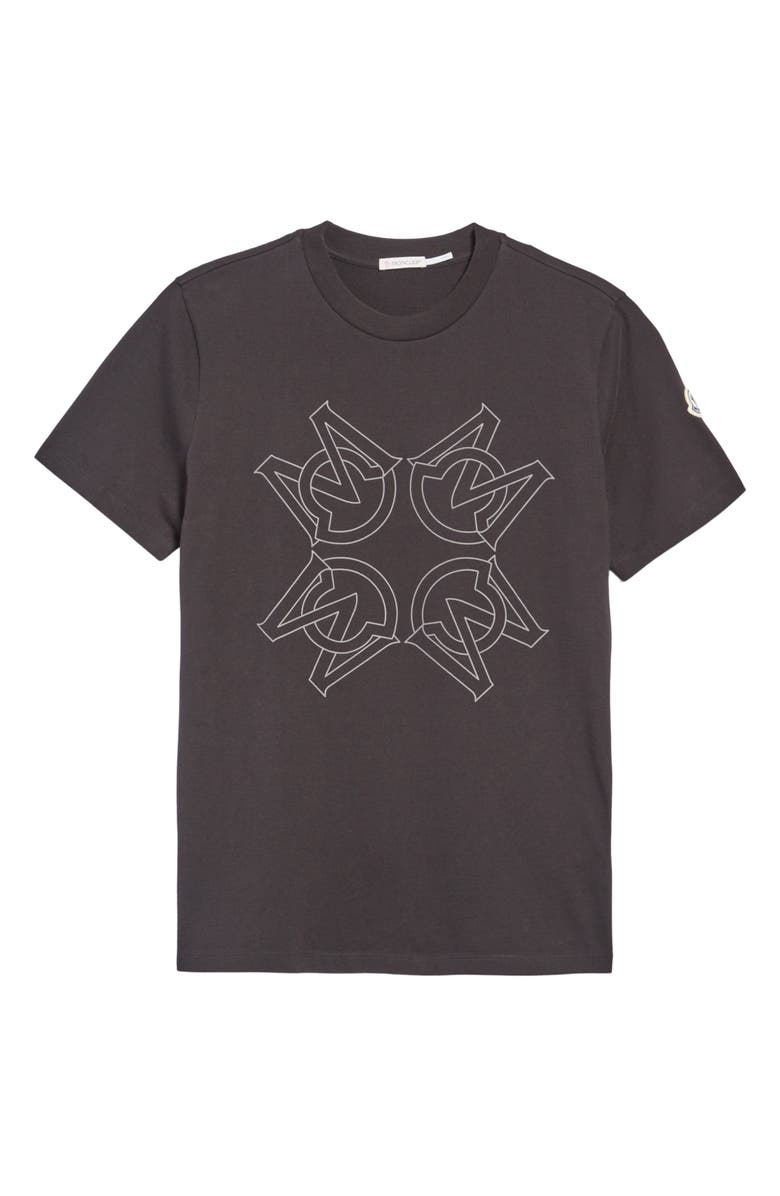 Moncler Interlocking Logo Cotton Graphic Tee, Alternate, color, 