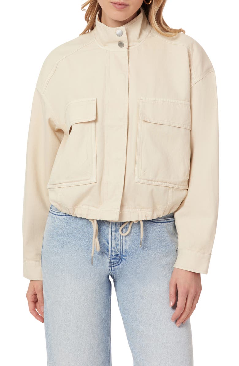 Scotch & Soda Cropped Utility Jacket, Main, color, White Cap Grey