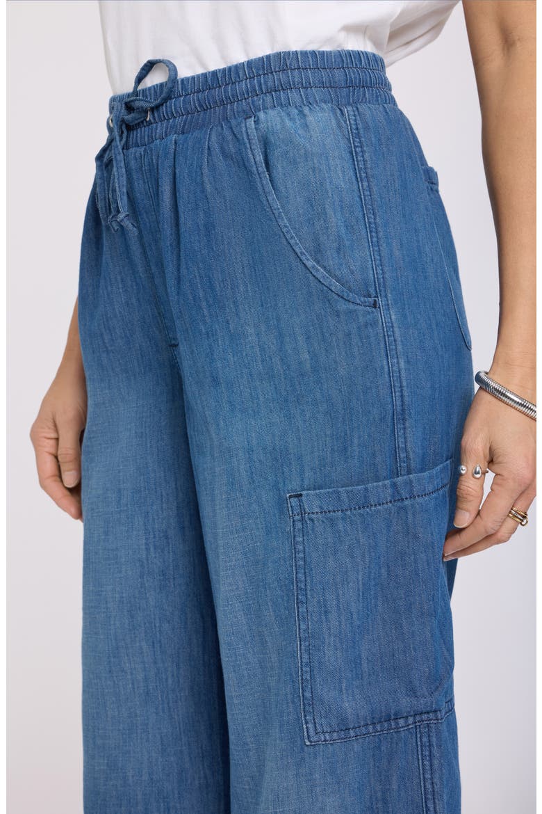 Whitney Crop Wide Leg Drawstring Cargo Pants, Alternate, color, MISSIONBLUE