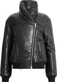 AllSaints Lauren Leather Puffer Jacket