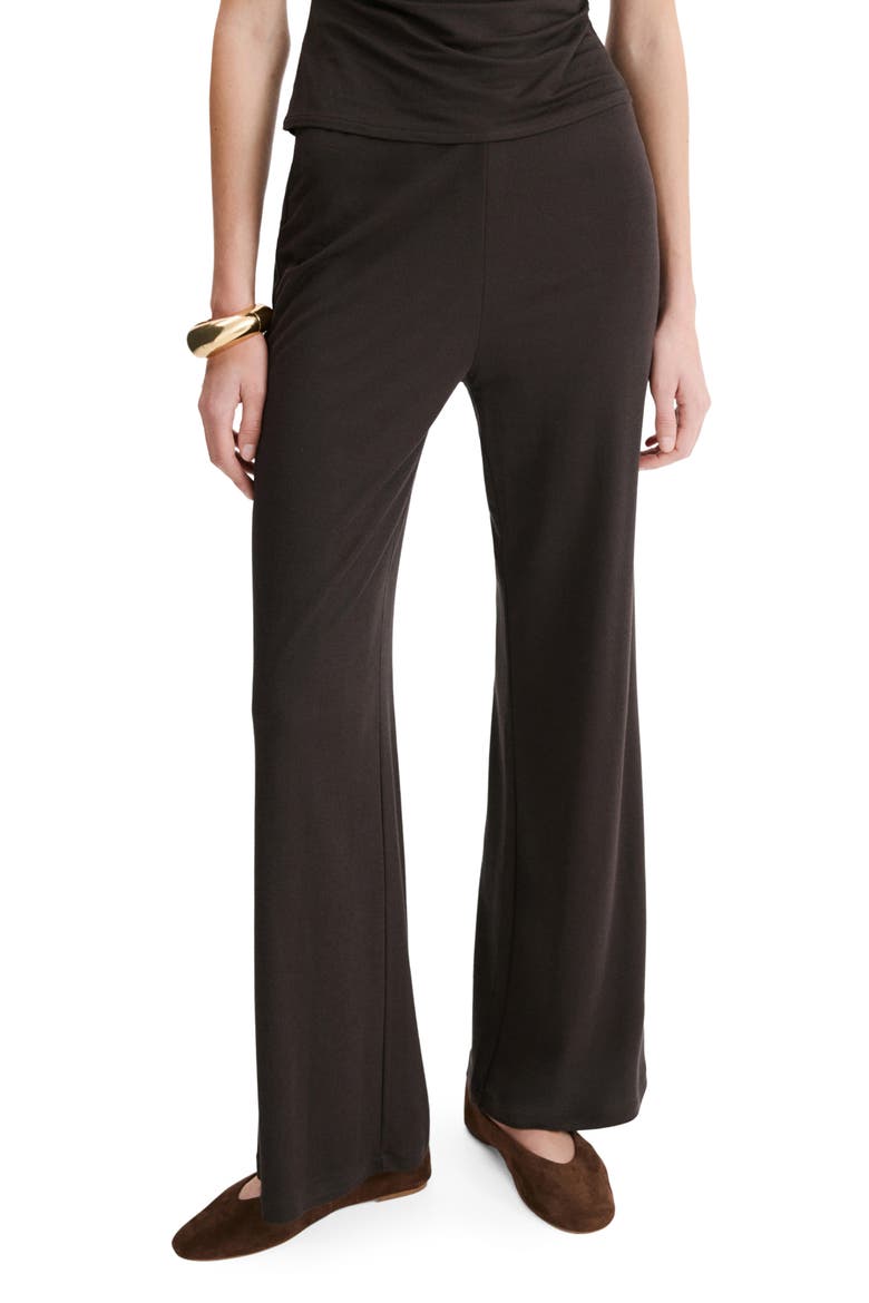 Pull-On Straight Leg Pants, Main, color, BROWN