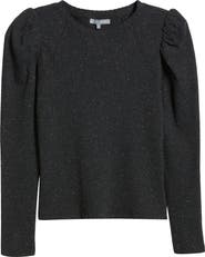 Wit & Wisdom Puff Shoulder Long Sleeve Thermal Top