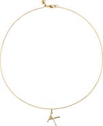 Monica Vinader Diamond Initial Pendant Necklace