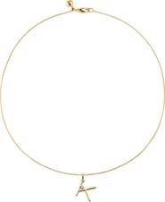 Monica Vinader Diamond Initial Pendant Necklace
