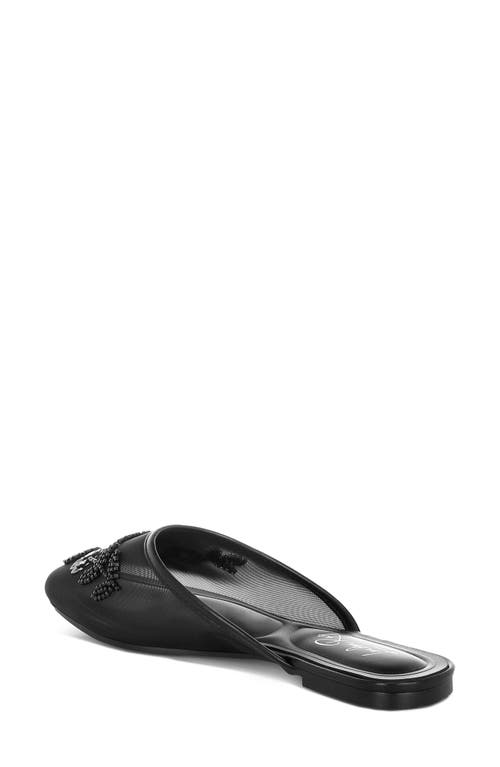 London Rag Nahra Embellished Mesh Mule In Black