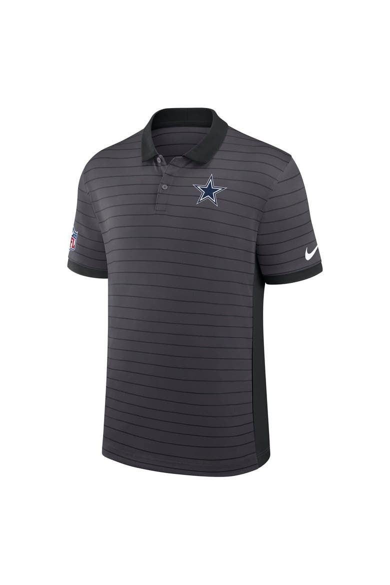 Men's Nike Gray Dallas Cowboys Sideline Victory Stripe Performance Polo, Alternate, color, Gray