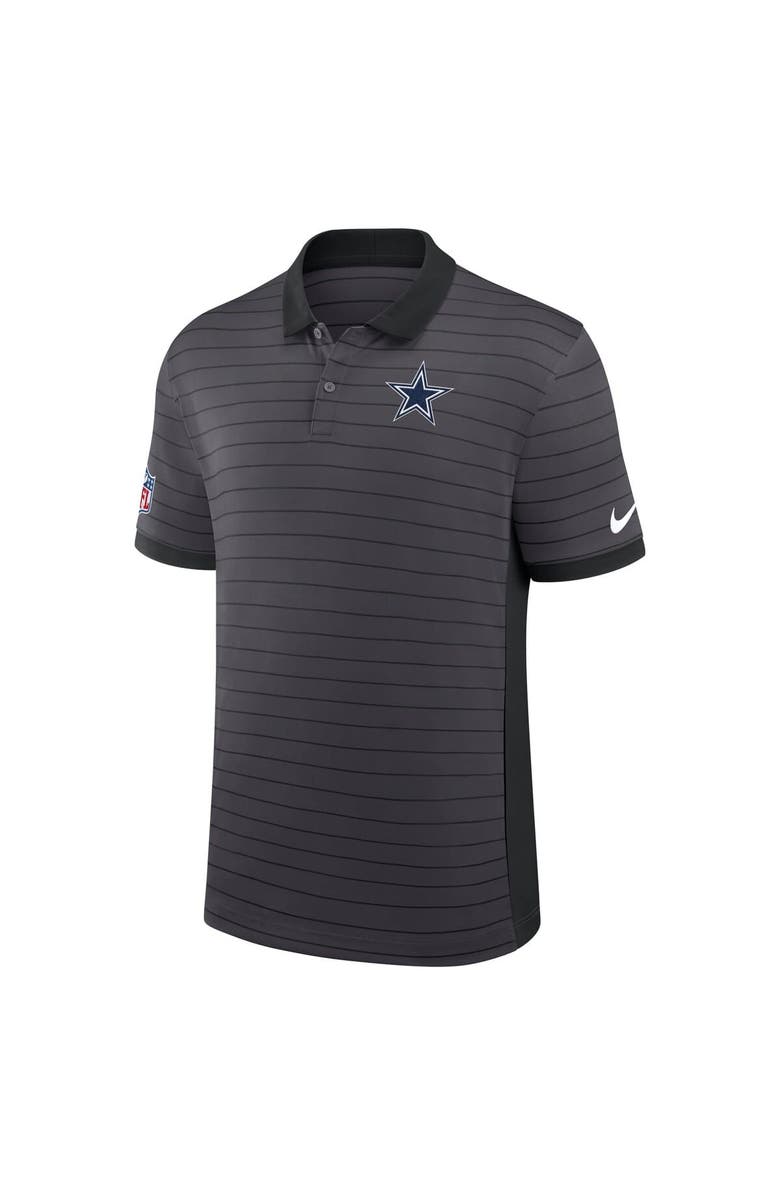 Nike Men's Nike Gray Dallas Cowboys Sideline Victory Stripe Performance Polo, Alternate, color, Gray
