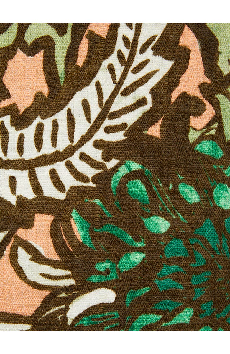 La DoubleJ La Scala Top With Feathers Anemone Pink Olive, Alternate, color, Anemone Pink Olive