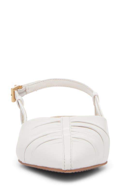 Vince Camuto Agnes Pointed Toe Slingback Flat In Bianco