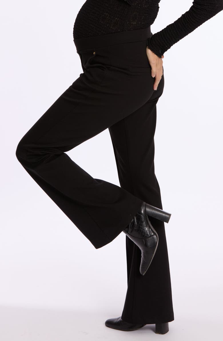 Cache Coeur Fabio Maternity Flare Trousers, Alternate, color, Black