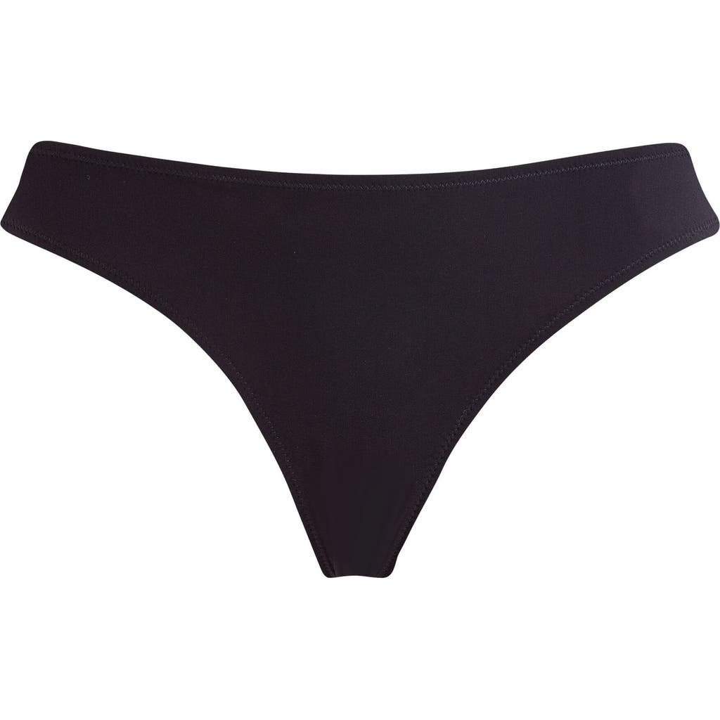 Vilebrequin Solid Midi Brief Bikini Bottom In Noir