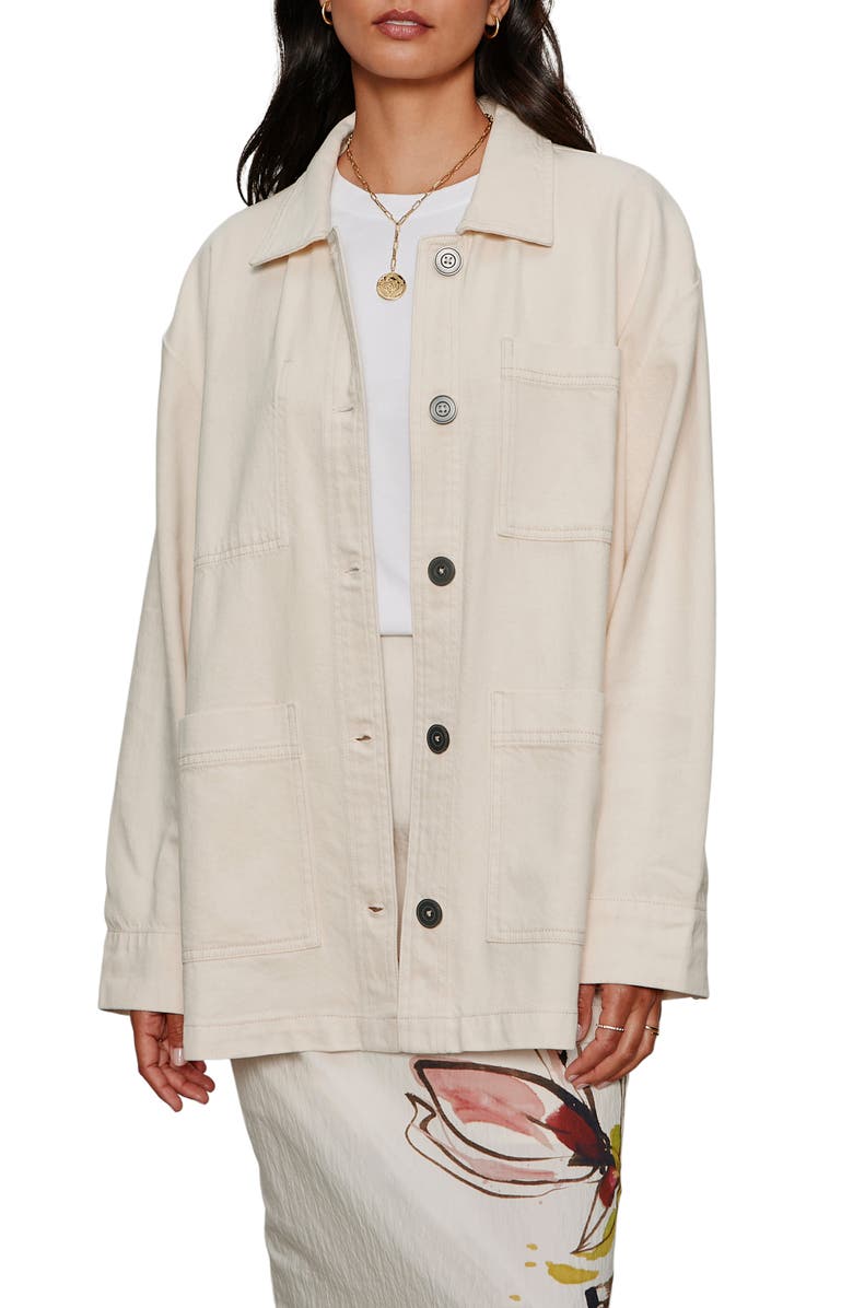 Sanctuary Greenhouse Cotton Jacket, Main, color, Collagen White