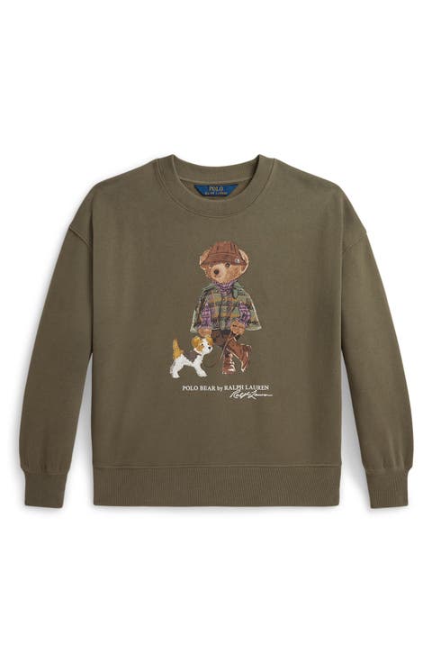 Kids' Polo Bear Graphic Fleece Sweatshirt