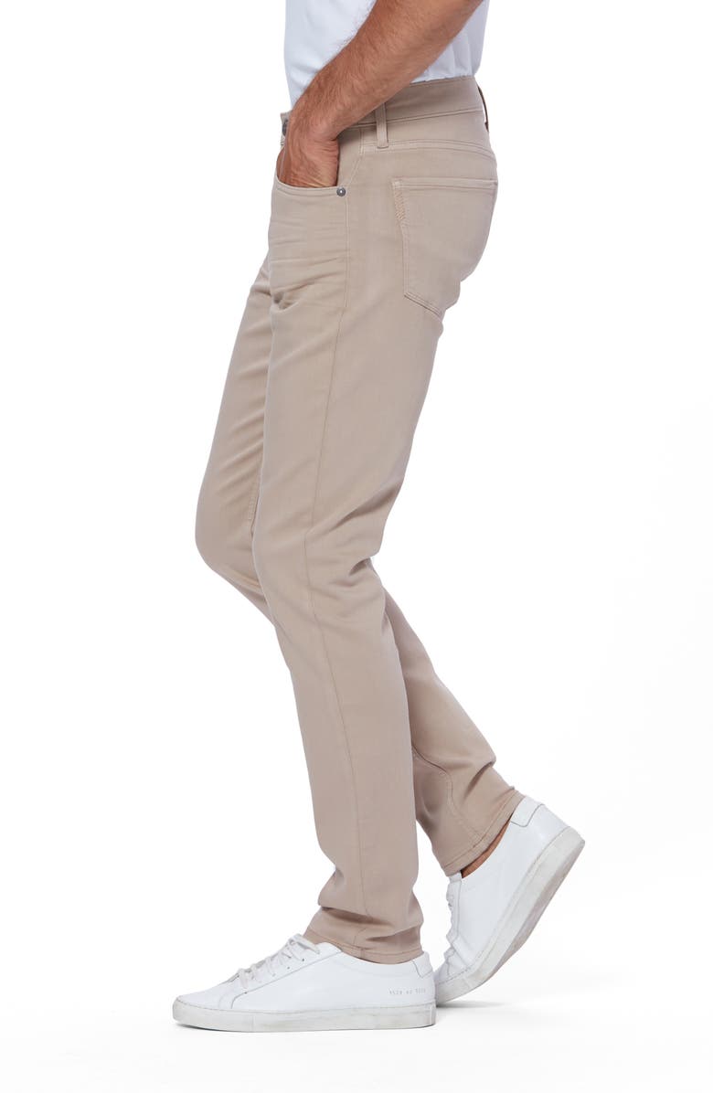 PAIGE Transcend Lennox Slim Fit Twill Pants, Alternate, color, Toasted Almond
