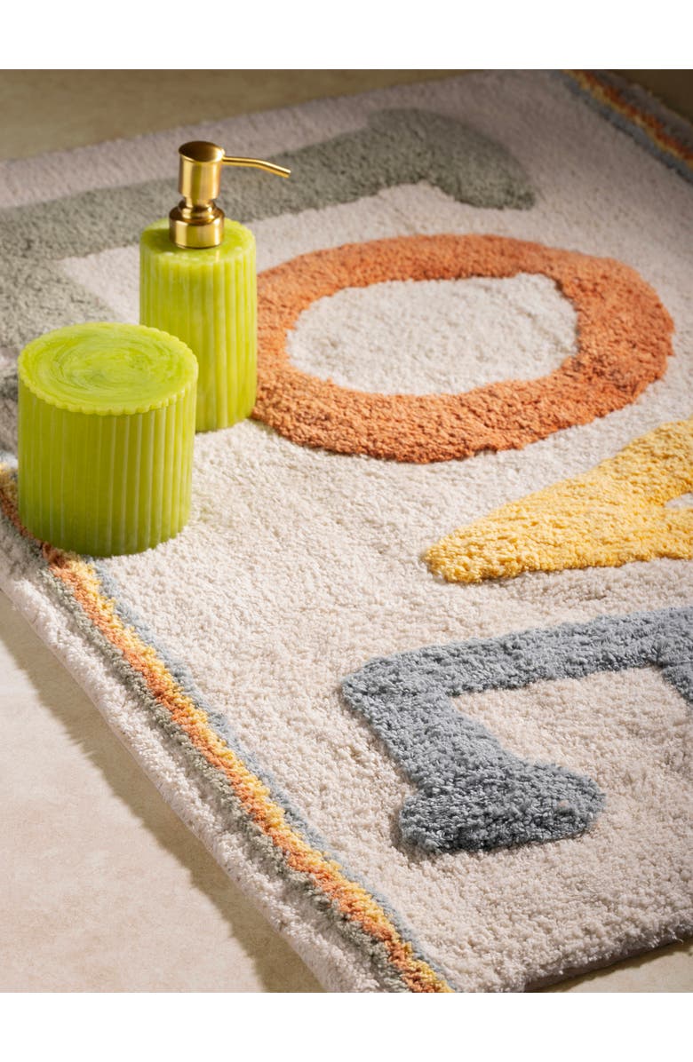 GAURI KOHLI Love Bath Mat 24"X36", Alternate, color, Multicolored