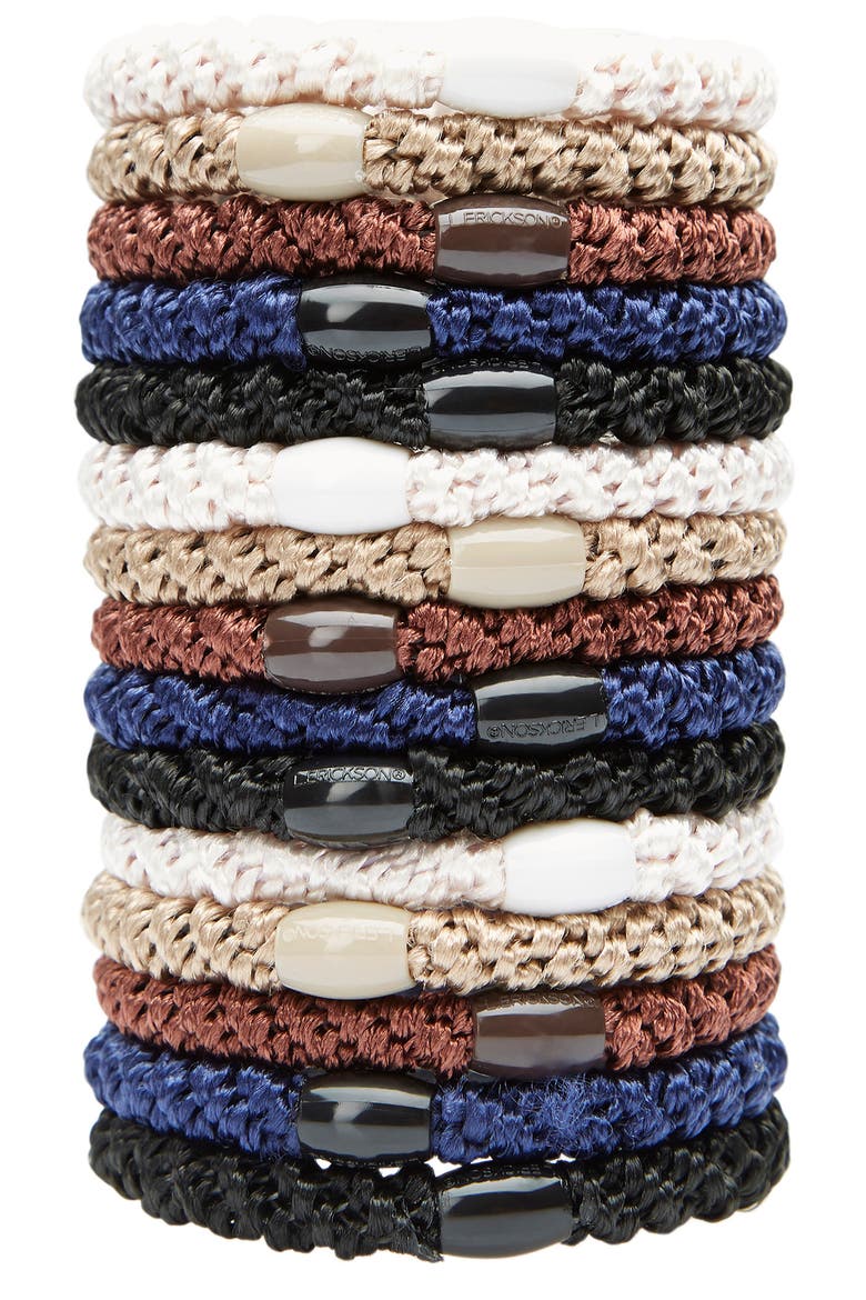 Grab & Go 15-Pack Braided Ponytail Holders, Main, color, NEUTRAL