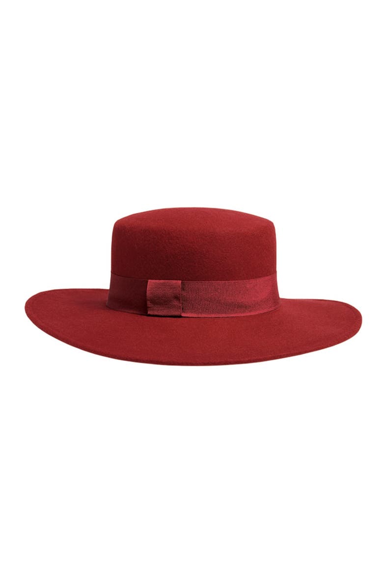 Hinge Flat Brim Wool Hat, Alternate, color,