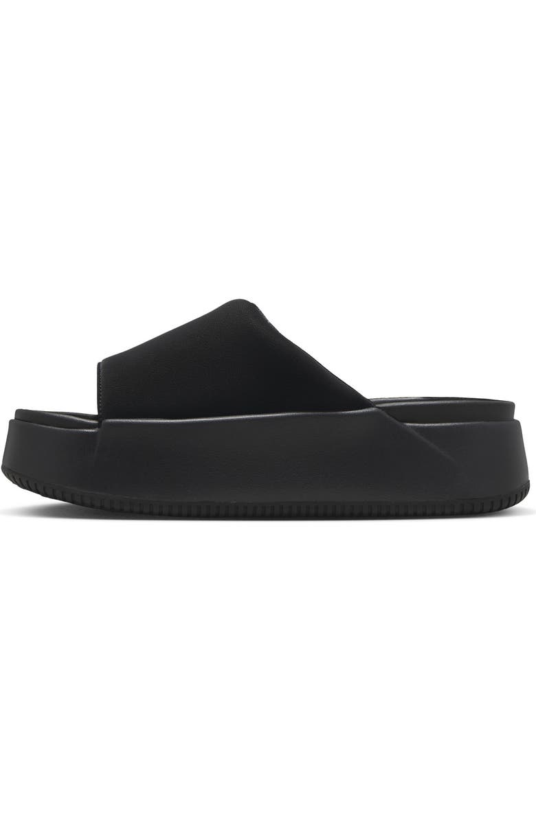 Nike Calm Elevation Platform Slide, Alternate, color, Black/ Black