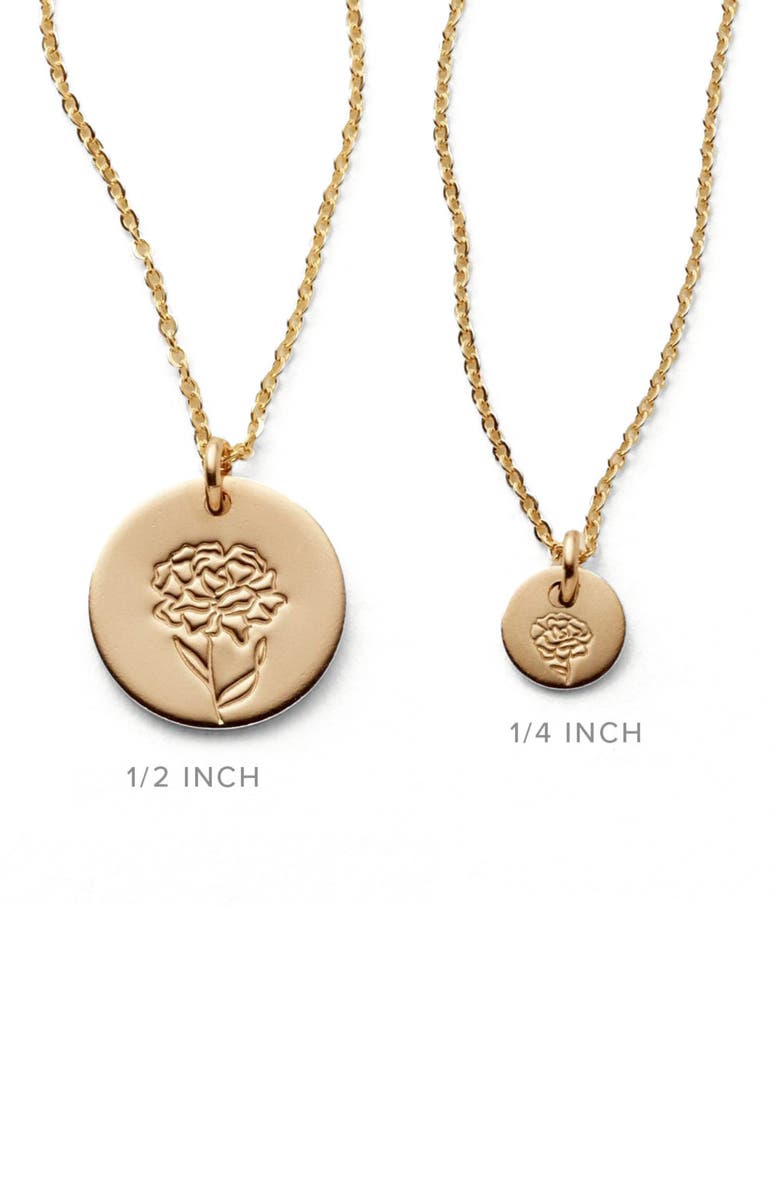 MADE BY MARY January Birth Flower Necklace, Alternate, color, Silver