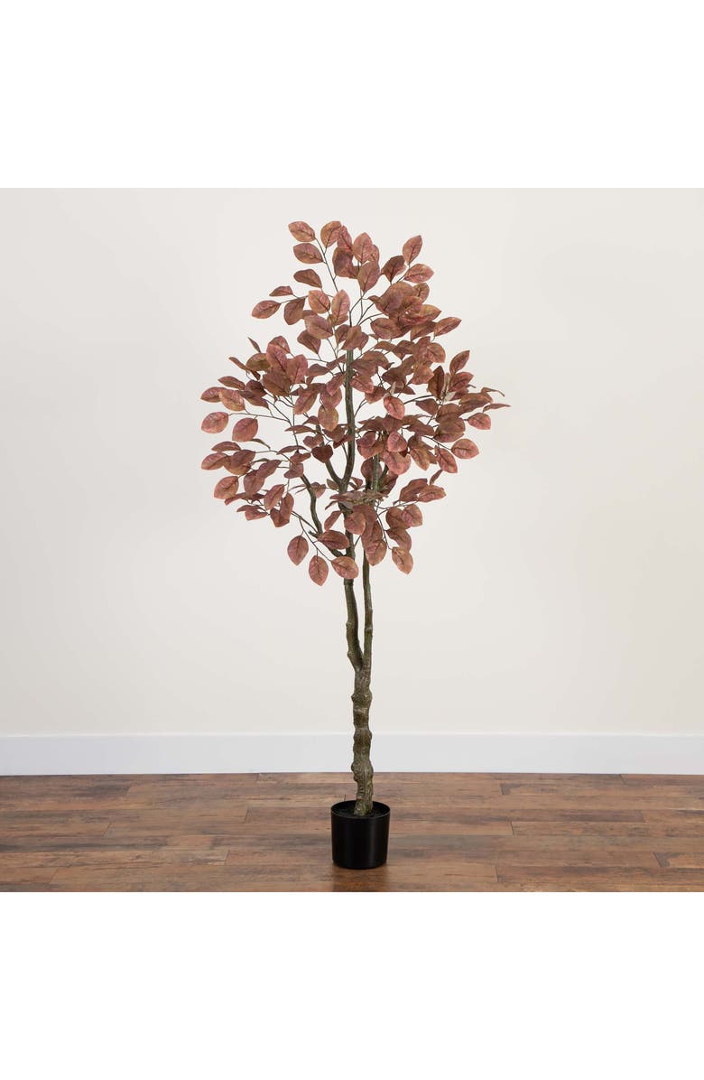 NEARLY NATURAL 6-Foot Artificial Autumn Dogwood Tree, Alternate, color, Brown