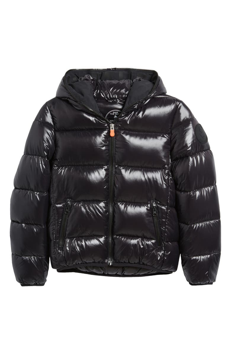 Save The Duck Kids' Artie Hooded Wind Resistant & Water Resistant Puffer Jacket, Main, color,