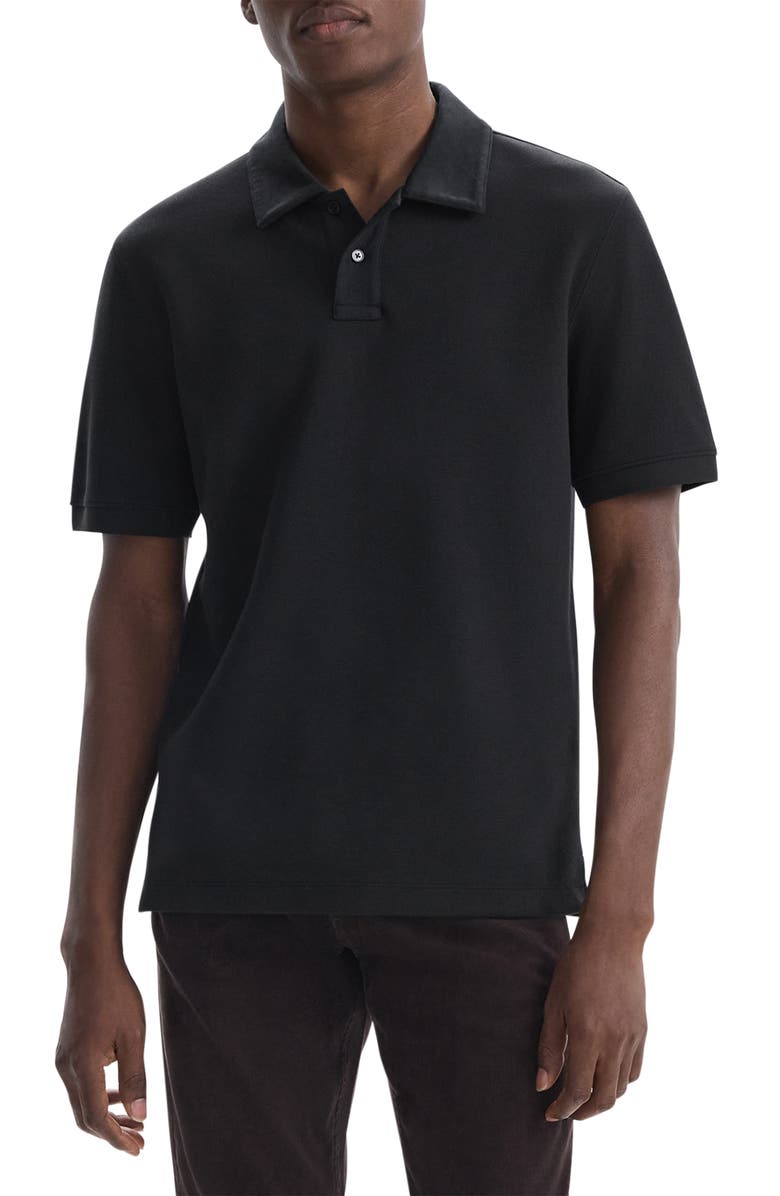 Theory Delroy Double Piqué Polo, Main, color, Black